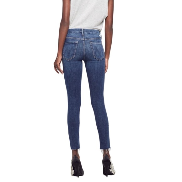 MOTHER The Looker Ankle Fray Skinny Mid Rise Jean Girl Crush Blue Wash Size 29 - Picture 14 of 14